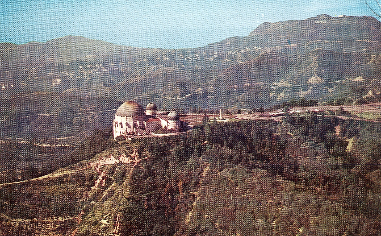Griffith Observatory with Hollywood Sign in background