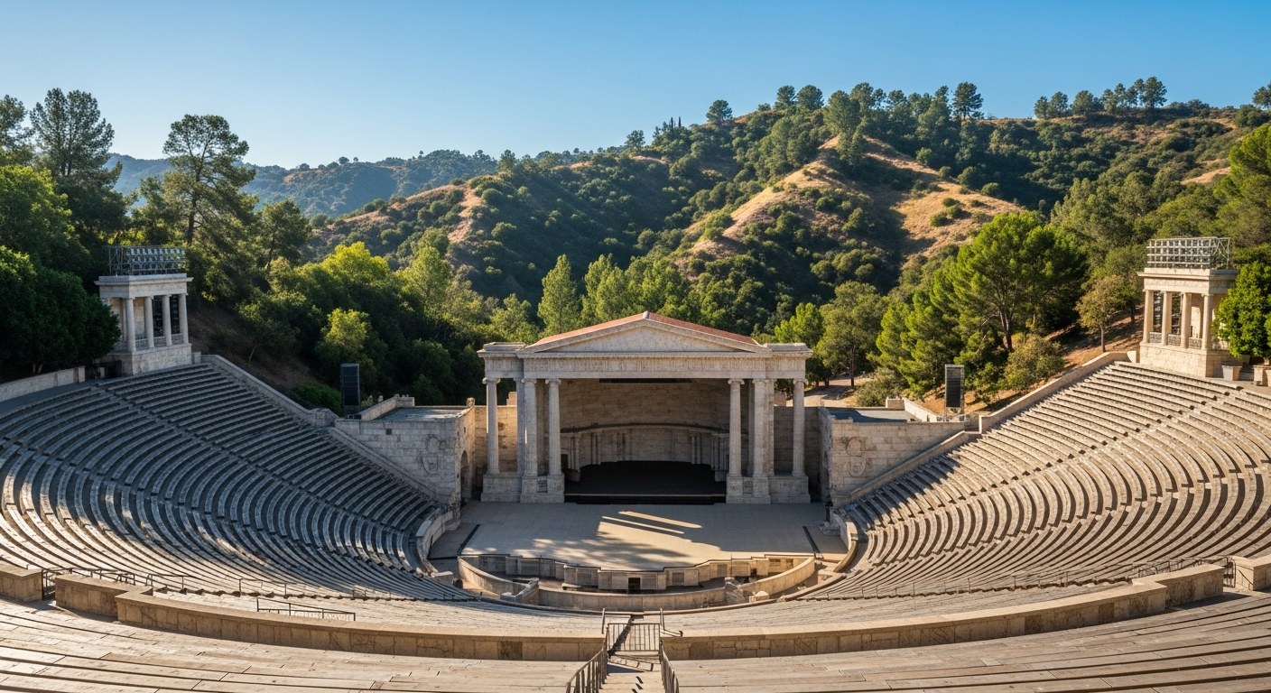 The Greek Theatre open-air amphitheater at Griffith Park