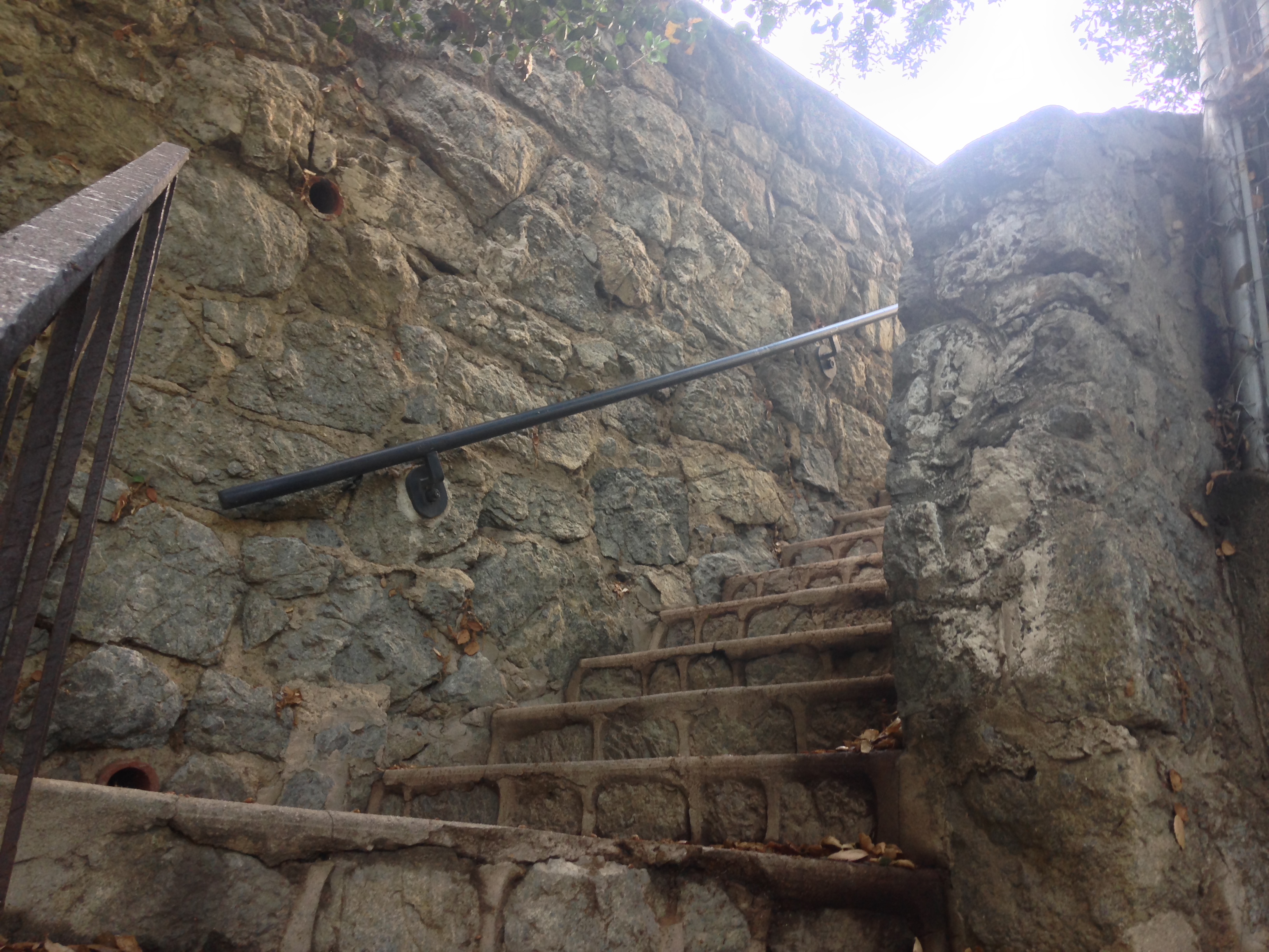 Hollywoodland staircase with railing