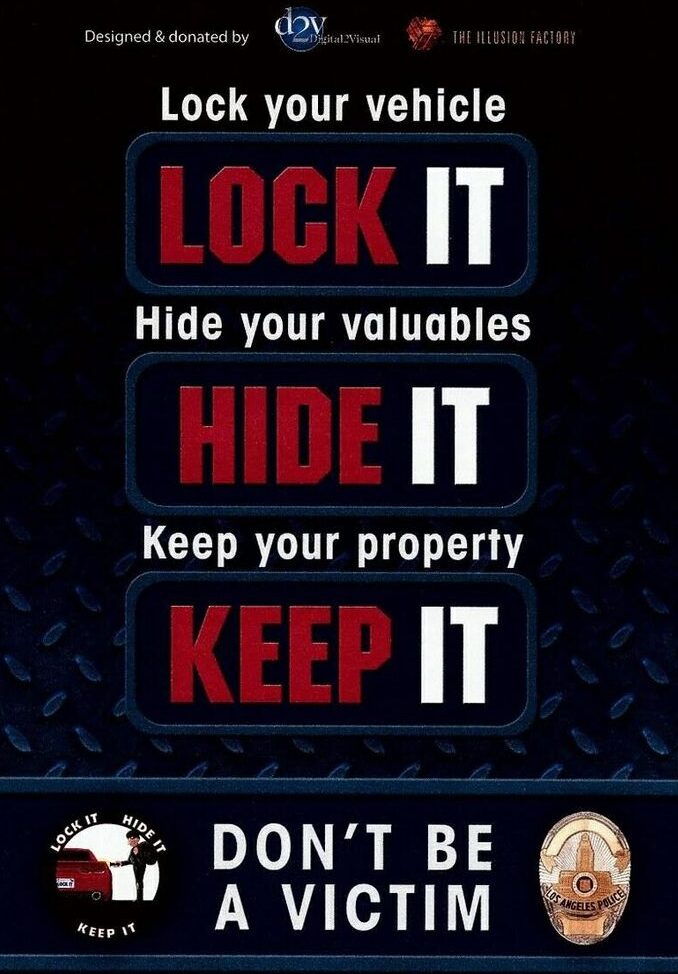 Lock it, Hide it, Keep it